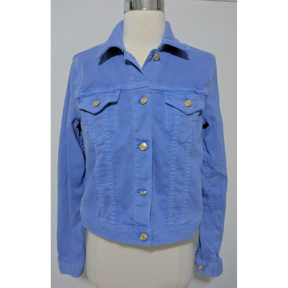 MICHAEL KORS S Oxford Blue Denim Button Up Jacket